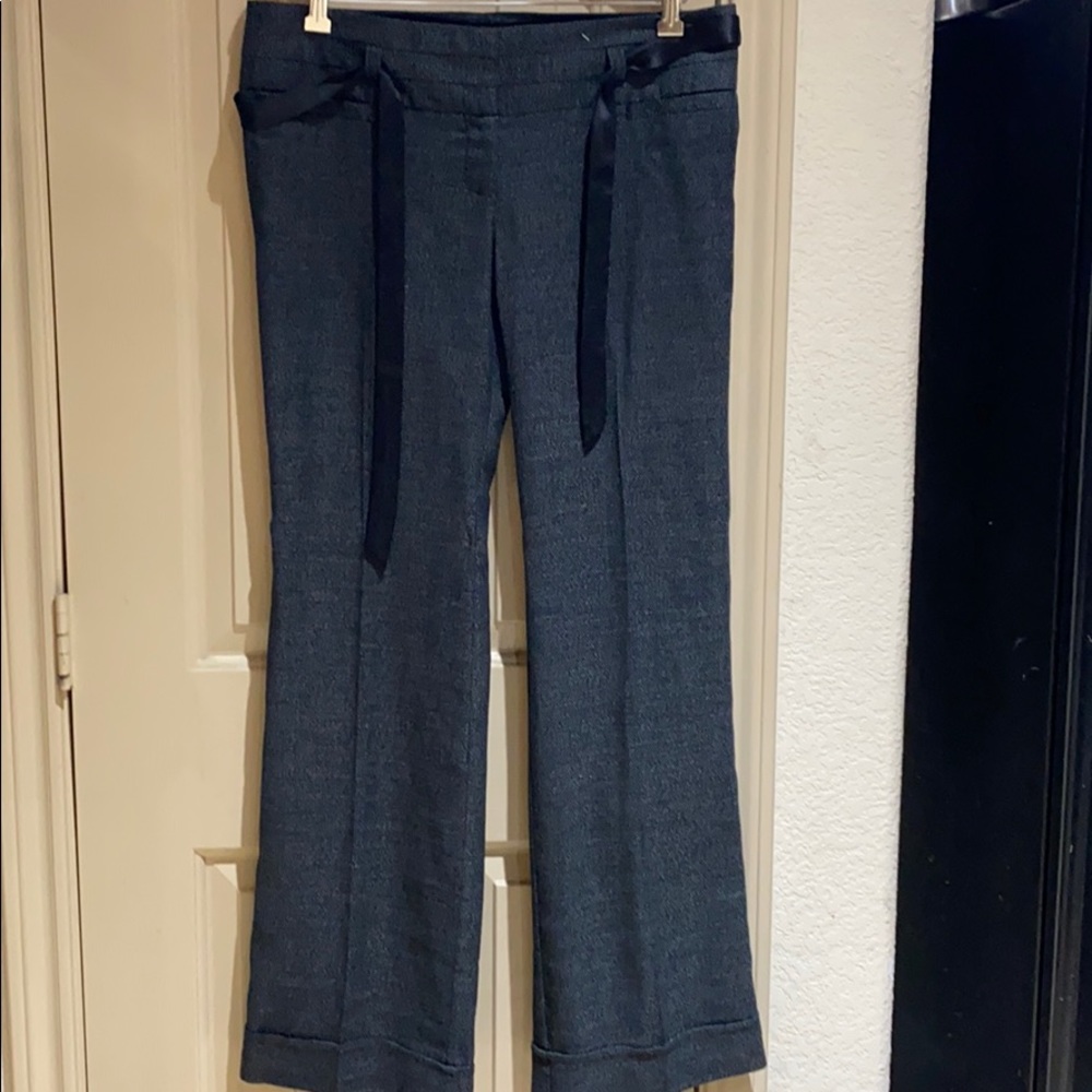 CR signature Dress pants with ribbon belt